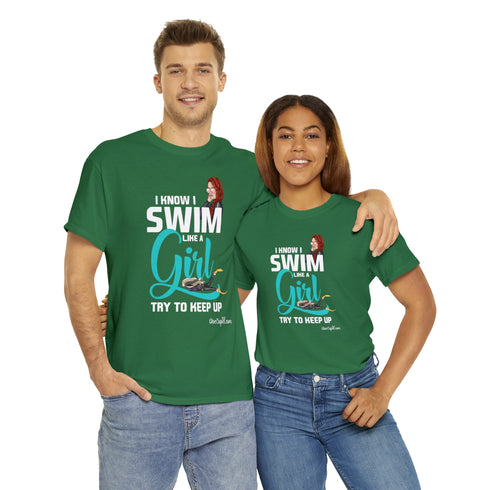 "Swim Like a Girl" Relaxed Fit T-shirt
